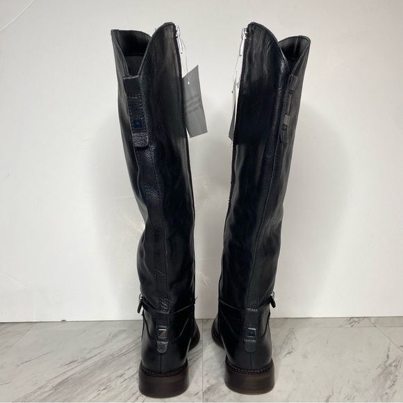 Franco Sarto Haylie Black Leather Wide Calf Tall Boot 5M - Picture 3 of 14
